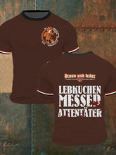 Herren Loses Basic V-Ausschnitt bedrucktes Kurzarm-T-Shirt zartstils
